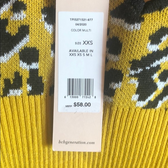 BCBG sweater leopard crop top super cute! - Picture 4 of 4